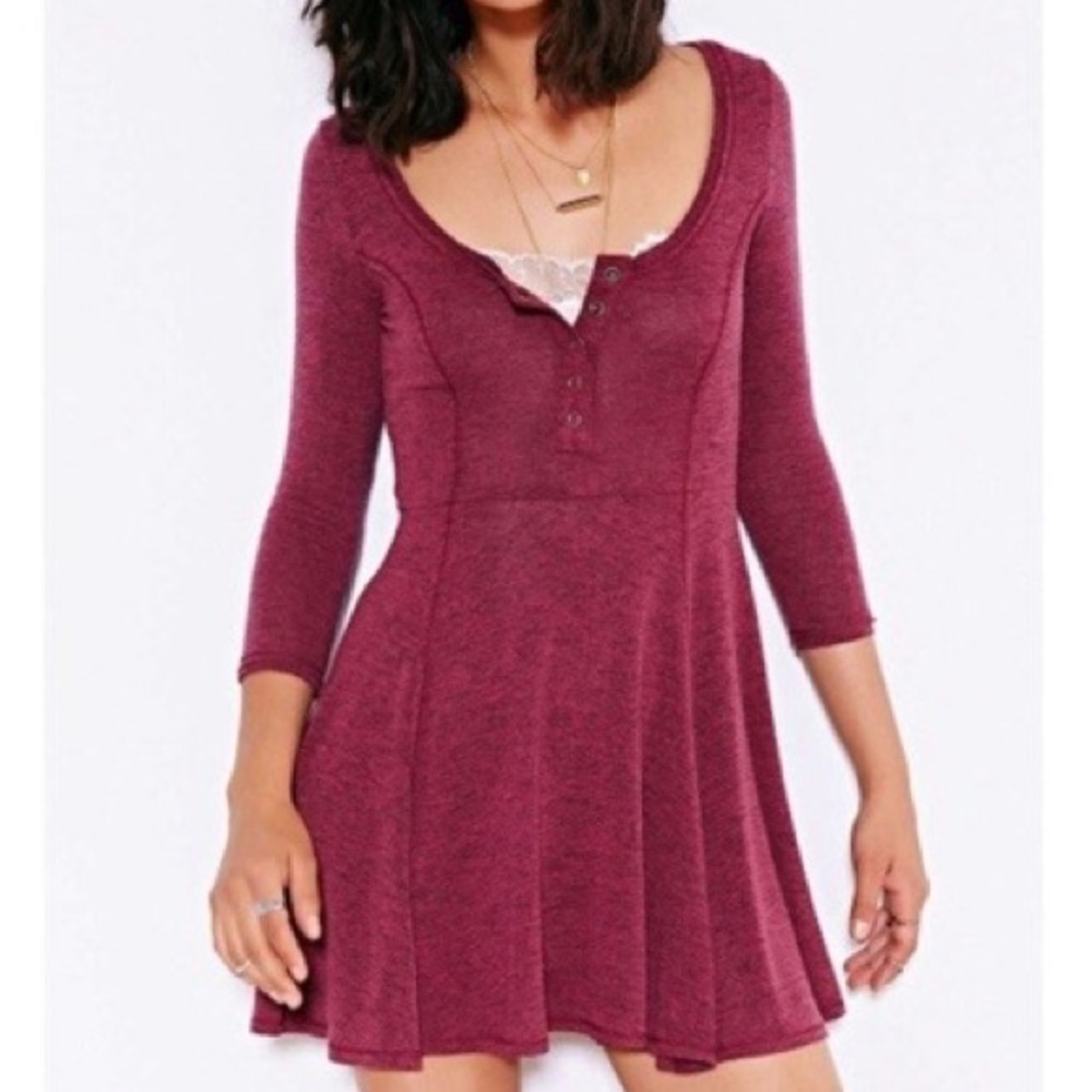 BDG Urban Outfitters Scoop Neck Knit Skater Dress